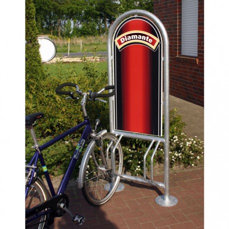 Fahrradständer mit Werbung