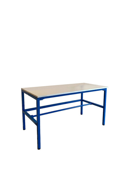 GEWA Packtisch L1600 x B800 x H850 mm pulverbeschichtet Arbeitsplattengr&ouml;&szlig;e 1600 x 800 mm mit Melaminharz beschichtet Tischh&ouml;he 850 mm Tischbelastung max. 100 kg