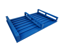 GEWA Stahlpalette mit Vollblechboden L x B 1000 x 800 mm Kufen stabile Stahlkonstruktion pulverbeschichtet oder lackiert Belastung max. 2000 kg