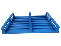GEWA Stahlpalette mit Vollblechboden L x B 1200 x 800 mm Kufen stabile Stahlkonstruktion pulverbeschichtet oder lackiert Belastung max. 2000 kg