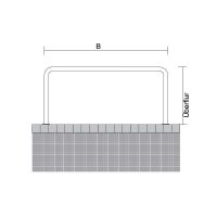 GEWA Anlehnb&uuml;gel Fahrradst&auml;nder Absperrb&uuml;gel Fahrradanlehnb&uuml;gel B&uuml;gel 48mm