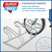GEWA Fahrradst&auml;nder Reihenparker Fahrradparker TOP f&uuml;r 2 3 4 5 6 Fahrr&auml;der V1