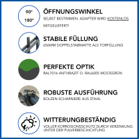 Classic Gartentor Gartent&uuml;r Zauntor Einzeltor Tor Zaun Doppelstabmatten GEWA