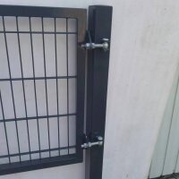 Classic Gartentor Gartent&uuml;r Zauntor Einzeltor Tor Zaun Doppelstabmatten GEWA