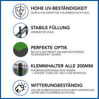 GEWA Pfosten Doppelstabmatten Zaunpfosten Zaunpfahl mit Halter 60x40mm TOP-PREIS