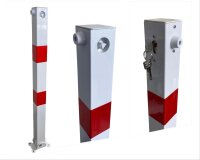 GEWA Absperrpfosten 70 x 70 mm wei&szlig;-rot umlegbar...