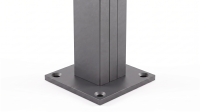 GEWA ALU Premium Einzeltor 1680 x 1200 mm Anthrazit pulverbeschichtet mit Pfosten