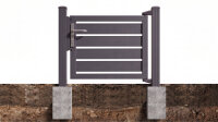GEWA ALU Premium Einzeltor 1680 x 1200 mm Anthrazit pulverbeschichtet mit Pfosten