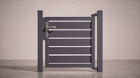 GEWA ALU Premium Einzeltor 1900 x 1200 mm Anthrazit pulverbeschichtet mit Pfosten