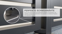 GEWA ALU Premium Einzeltor 1900 x 1200 mm Anthrazit pulverbeschichtet mit Pfosten
