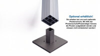 GEWA Aluminium Zaunfeld H1900 x B1830 mm Anthrazit mit 100 mm Paneelen und 20 mm Paneelenspalt