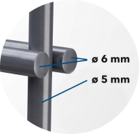 GEWA Doppelstabmatten Zaun Drahtst&auml;rke 656 mm H&ouml;hen 830-2430 mm