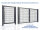 GEWA Doppelstabmatten Zaun Drahtst&auml;rke 656 mm H&ouml;hen 830-2430 mm