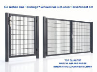 GEWA Doppelstabmatten Zaun Drahtst&auml;rke 868 mm H&ouml;hen 830-2430 mm