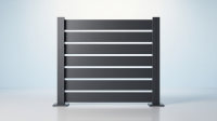 GEWA Aluminium Zaun Sichtschutz Paneelenzaun Alu 1800 mm breit 1200-1900 mm hoch Anthrazit RAL7016