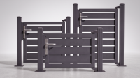 GEWA Aluminium Tor Pforte Sichtschutz Gartentor Alu 1200...