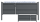 GEWA Aluminium Tor Pforte Doppeltor unsymmetrisch Gartentor Alu 3000 mm breit 1200-1900 mm hoch Anthrazit RAL7016