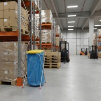 GEWA Abfallsamler 1 x 70/120l station&auml;r mit gelbem...