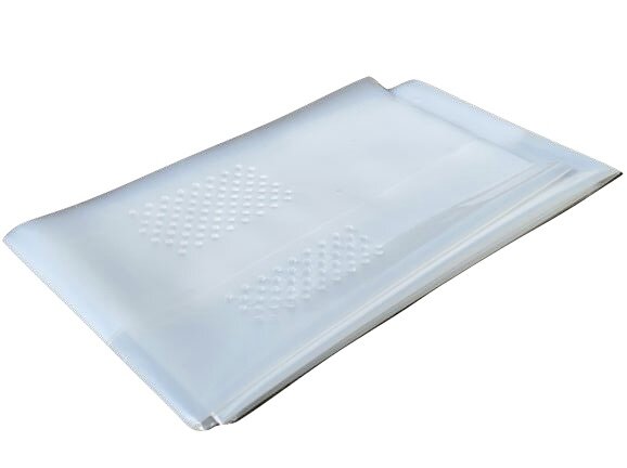 GEWA Kunststoffs&auml;cke f&uuml;r Styropor-Chip-Sauger LDPE-Seitenfalts&auml;cke 600/360 /2200 mm st&auml;rke 0,11mm tr&uuml;b-transparent mit Regenerat glatt und gelocht