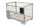 GEWA EUR-Gitterbox DB Tauschf&auml;hig UIC-435.3 EPAL 1200 x 800 x 800 mm mit zwei Klappen auf der L&auml;ngsseite Steingrau RAL 7030 70 kg  5-Fach Stapelbar